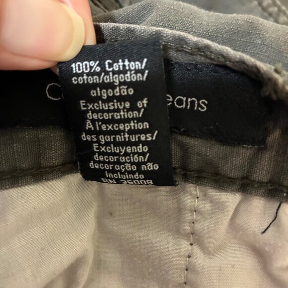 Y2K Calvin Klein Jeans Cargo Shorts Mens 38 Gray Ripstop Utility Streetwear - Picture 8 of 8